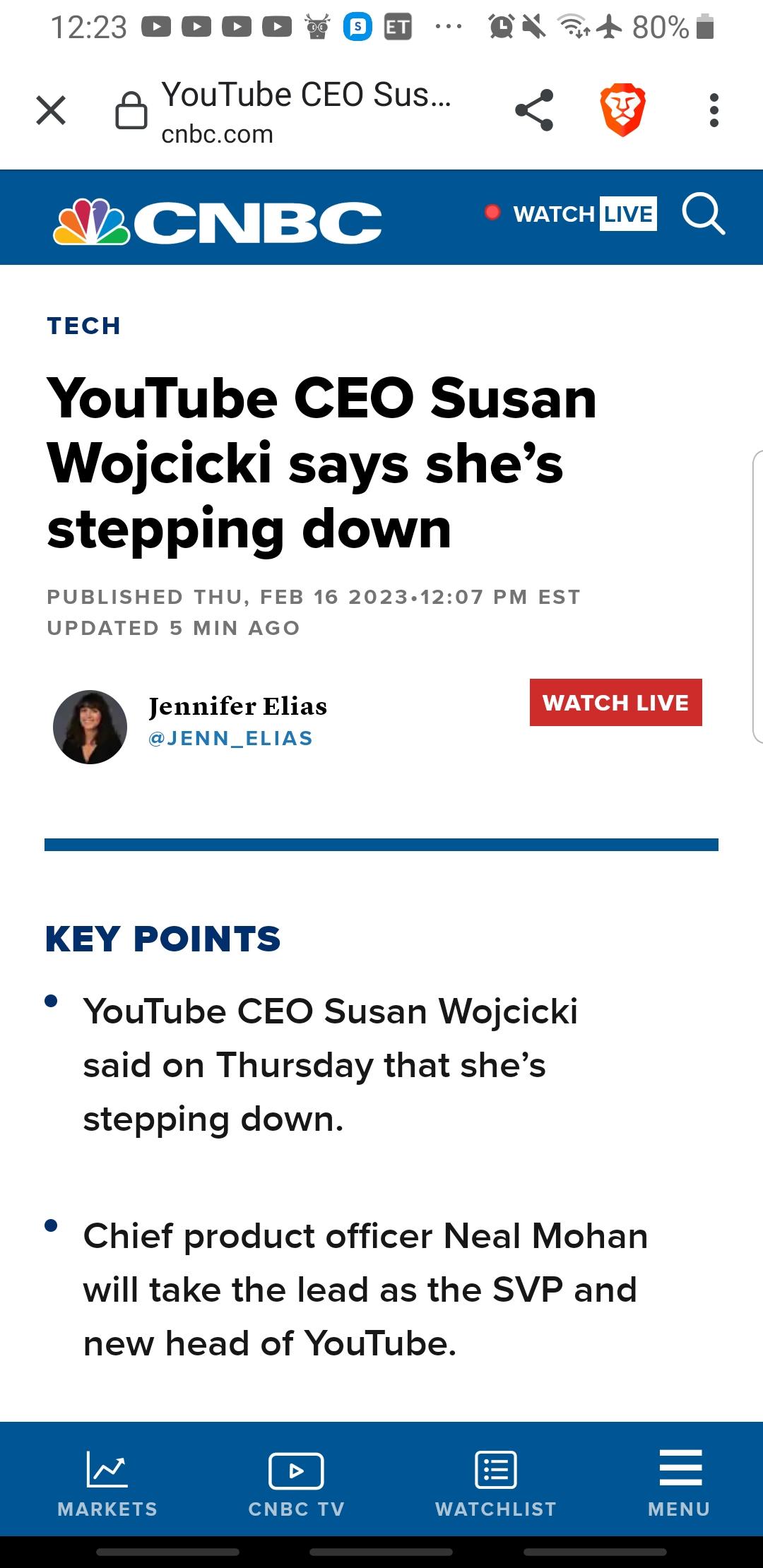 2023 is a very interesting year.  Susan Wojcicki resigns.  – The Donald – America First