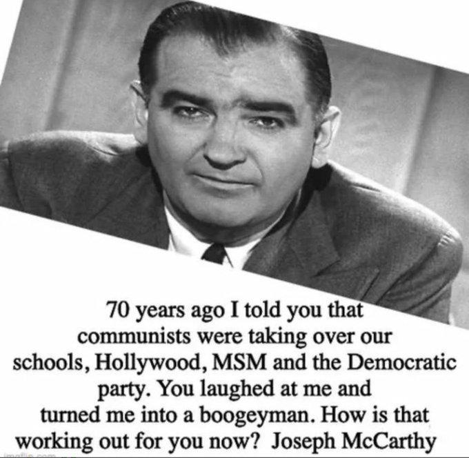 Joe McCarthy with a message from the grave.