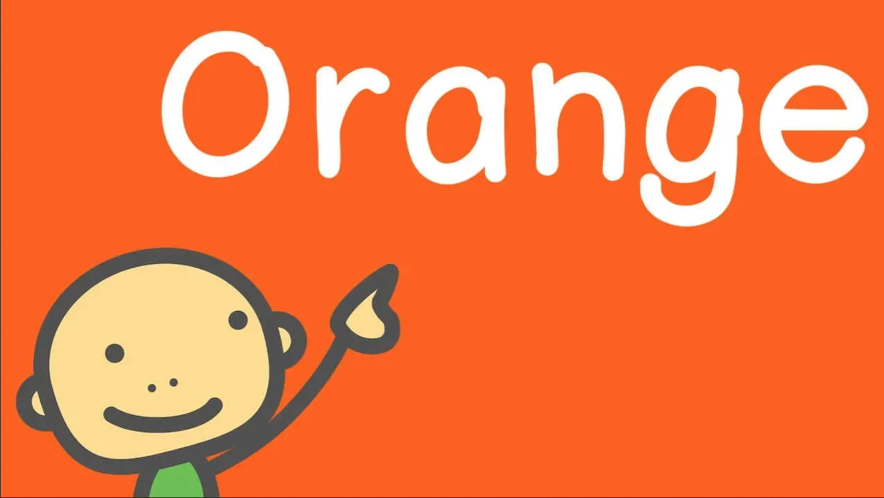 What about me orange county. Оранж Инглиш. Карточка оранжевого цвета. Orange for children Colour. Orange английский язык с картинкой.