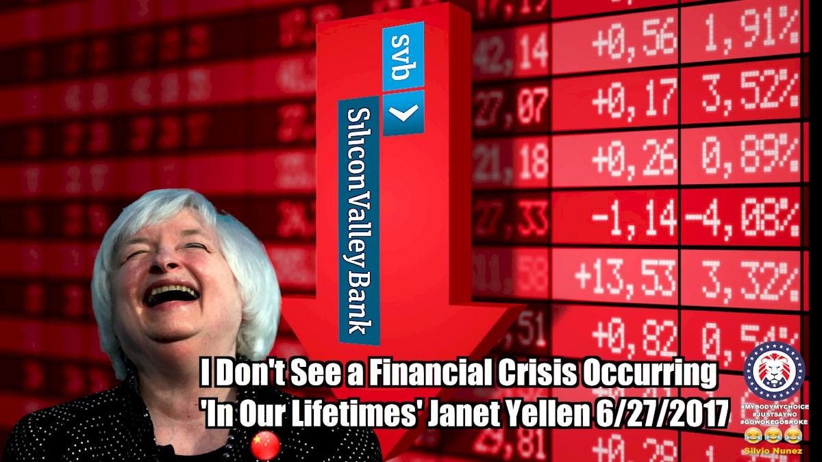 Yellen: I don’t see a financial crisis happening ‘in our lifetime’ – The Donald – America First