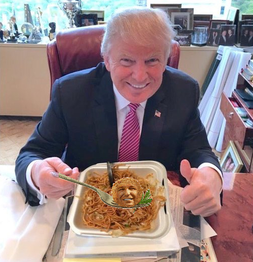 Looks like meatballs are back on the menu guys!  – The Donald – America First