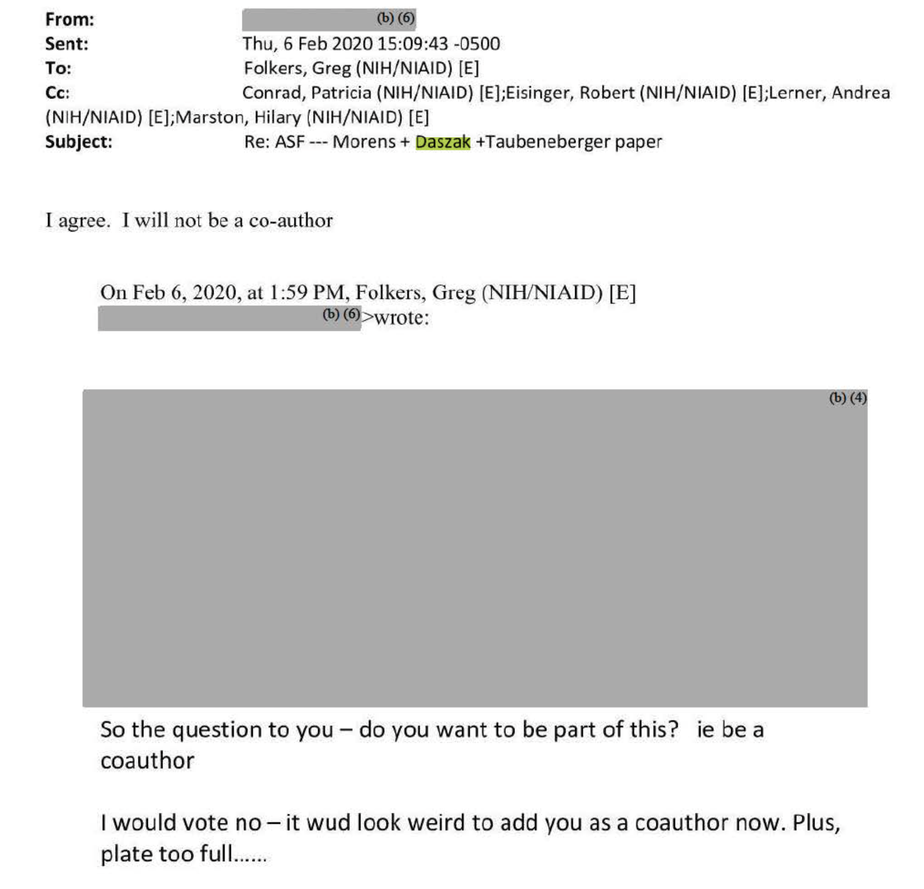 fauci redacted email