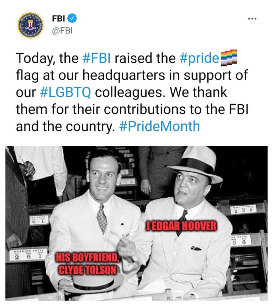 After all, the FBI’s founding father was Gay Edgar Hoover. - The Donald ...