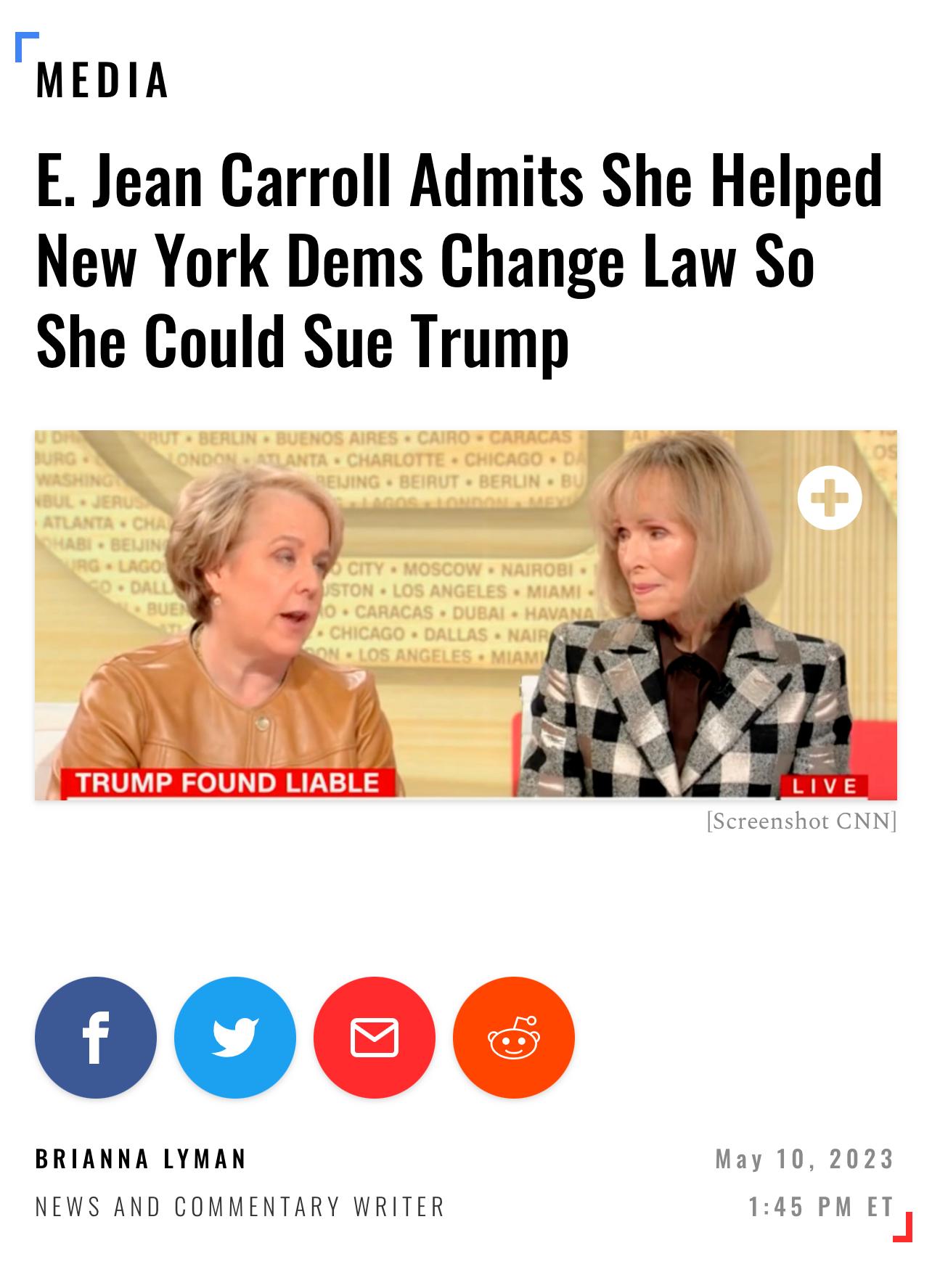 Jean Carroll’s lawyer bragged about helping push New York law that allowed her to sue Trump – The Donald – America First