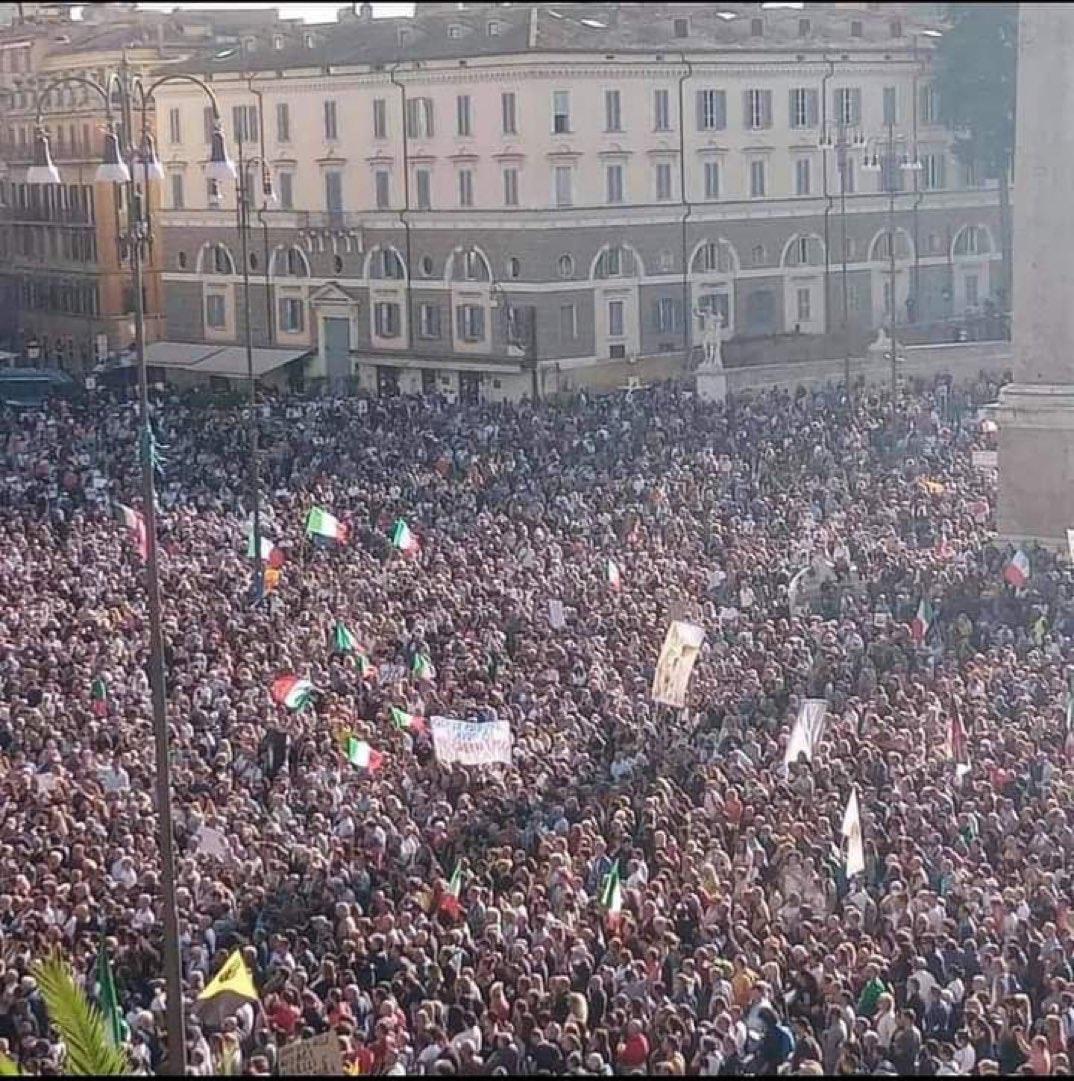 protest in trieste italy has been nonstop all week. the crowds have ...